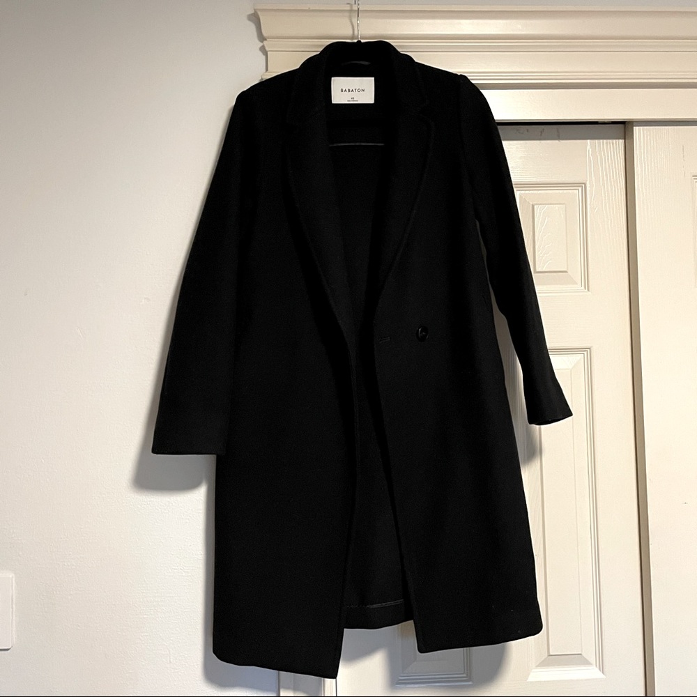 Aritzia Babaton The Stedman Coat in Black Wool
